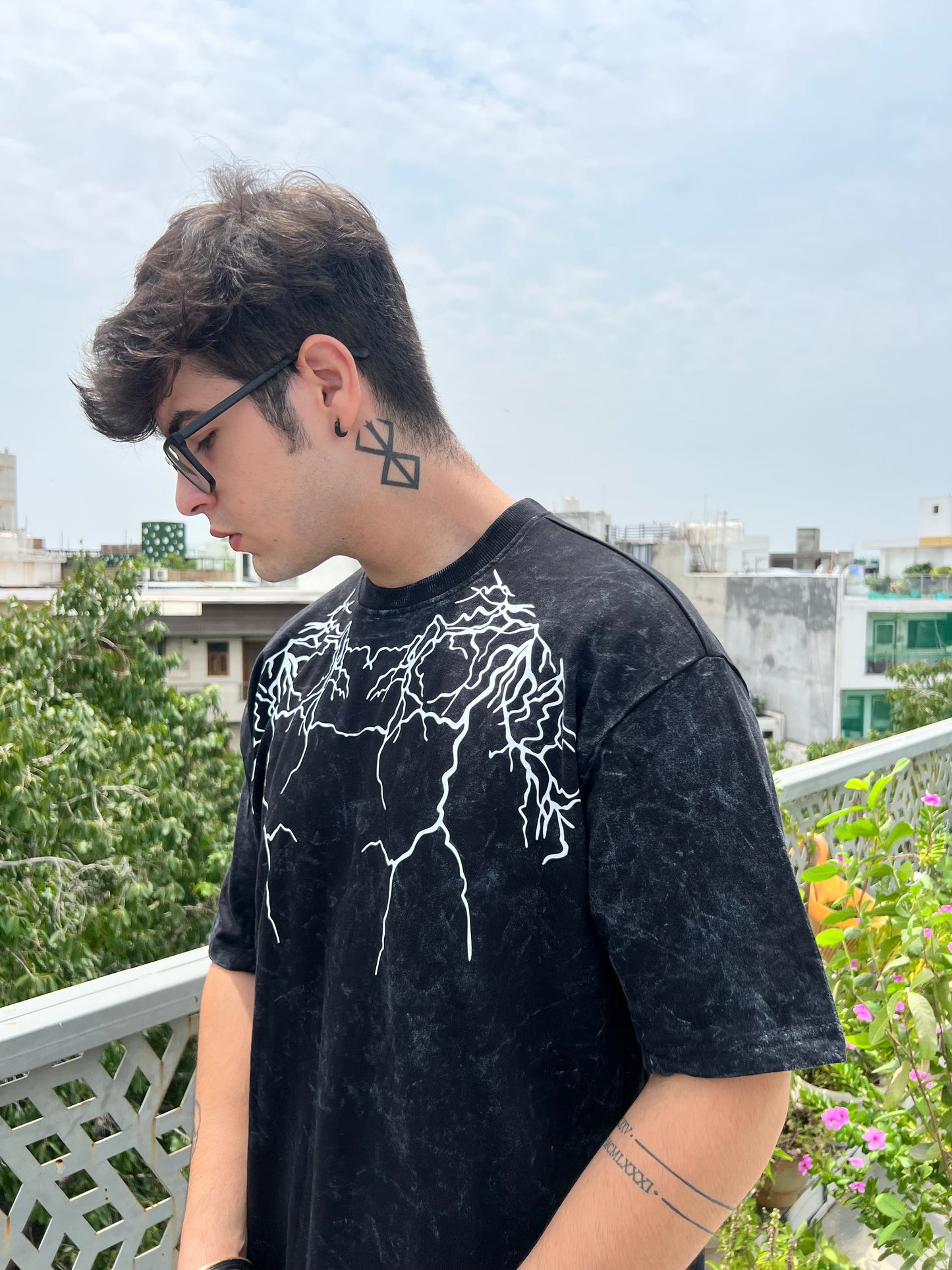 Lightning Acid Washed Tee