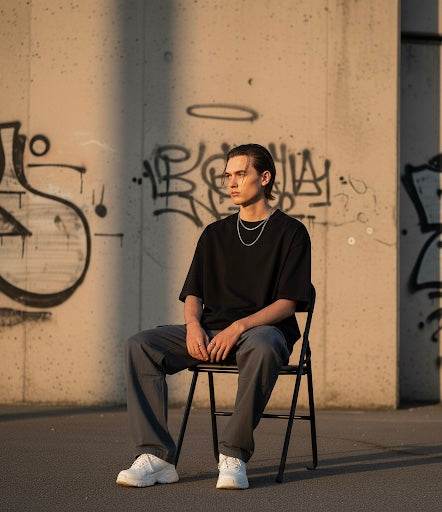 Black Oversized Tee