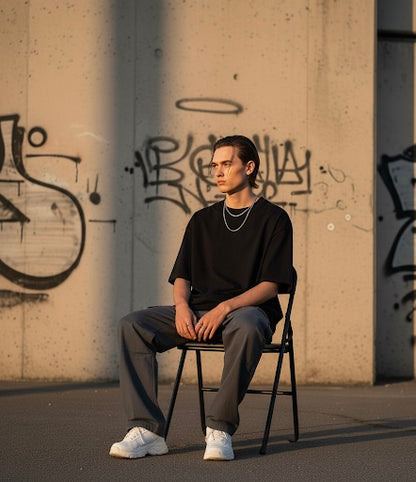 Black Oversized Tee
